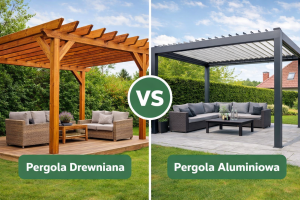Pergola drewniana i pergola aluminiowa — porównanie wyglądu i konstrukcji